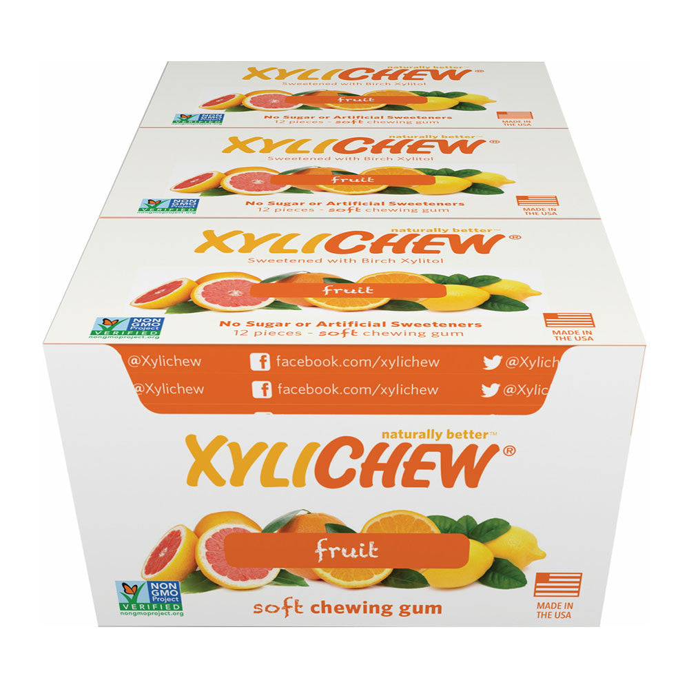 XyliChew Fruit Gum Box Of 24, 12 Ea